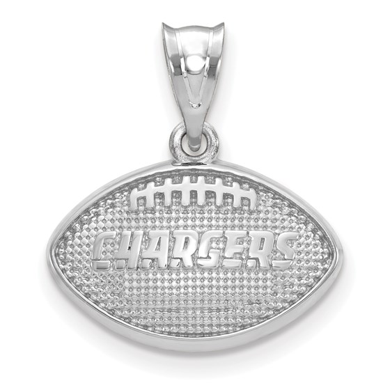 Sterling Silver Los Angeles Chargers Football with Logo Pendant Sterling Silver Los Angeles Chargers Football with Logo Pendant
